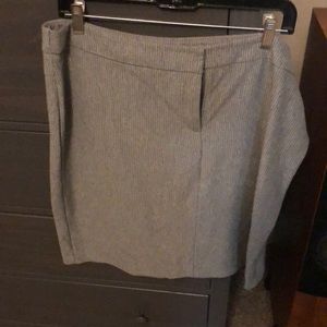 Grey & white striped skirt. Stretchy & comfortable